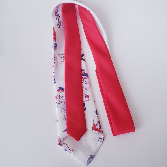 Vintage Ralph Marlin Atlanta Braves Baseball Tie - Picture 5 of 11